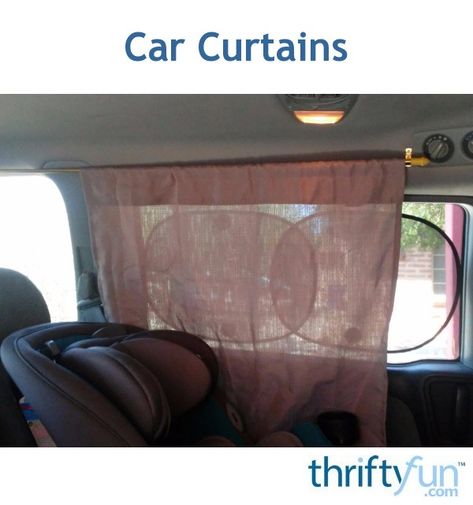 Here is a way to add shade in your car inexpensively and without tinting or obscuring the driver's view. It helps to give everyone including baby and pets extra shade, plus great for road trips. All it takes are simple curtain rods with small hooks and screws and semi-transparent kitchen window curtains. Some cars may already have hooks in the back, like our van. Stay cool and enjoy! Diy Car Window Shade, Car Window Curtains, Simple Curtain, Kitchen Window Curtains, Simple Curtains, Diy Camping, Diy Window, Car Hacks, Road Trippin