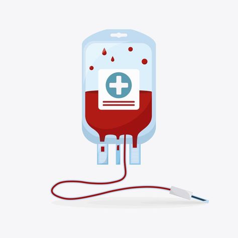 Blood bag on white background. Donation, transfusion in medicine laboratory concept. Save patient life. Vector design Blood Bag, Blood Donation, Vector Design, Vector Art, White Background, Medicine, Clip Art, Quick Saves, White