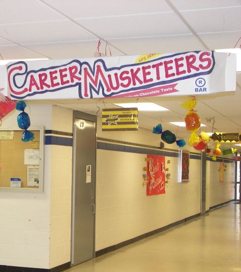 "Sweet Success" is a great  theme for career day. Career Fair Theme Ideas, Fair Theme, Career Day, Career Readiness, Candy Theme, Themed Classroom, School Counseling, Theme Ideas, School Stuff