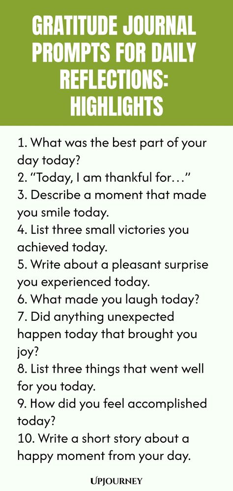 Explore a collection of thought-provoking gratitude journal prompts designed to guide your daily reflections and help you focus on the highlights of each day. Start each day with intention and cultivate a mindset of thankfulness through these powerful prompts. Enhance your practice of gratitude and self-reflection with this inspiring resource. Journal Prompt Ideas, Journal Prompts Ideas, Easy Journal, Life Tracker, Journaling Routine, Work Etiquette, Psychology Terms, What Makes You Laugh, Relationship Quizzes