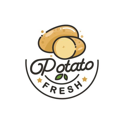 vintage logo potato vector template illustration Folder Graphic Design, Free Business Logo, Cooking Icon, Business Fonts, Beautiful Roads, Online Logo Design, Illustrator Art, Summer Fun List, Logo Diy