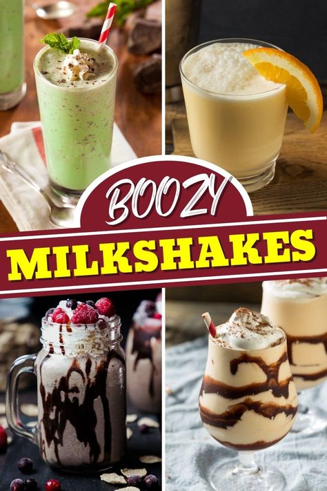 It's time to send the kids to bed and enjoy some boozy milkshakes. From rich and chocolaty to sweet and fruity, you'll love every one of these tasty treats. Boozy Milkshake Recipes, Boozy Milkshakes, Alcoholic Milkshake, Boozy Milkshake, Desserts In A Glass, Cheesecake Recipes Classic, Tart Dessert, Milkshake Recipes, I Love Chocolate