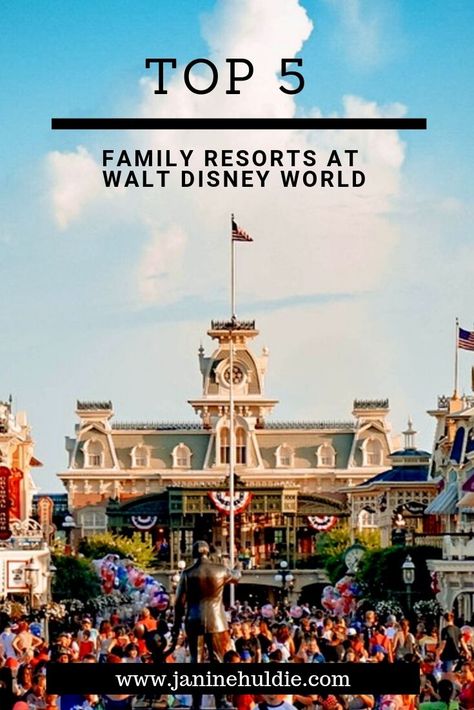 Top 5 Family Resorts at Walt Disney World Best Resorts For Kids, Hotels Near Disney World, Resorts For Kids, Boardwalk Resort Disney World, Disney World All Star Movie Resort, Walt Disney Family Museum, Walt Disney World Resorts, Best Family Resorts, Art Of Animation Resort