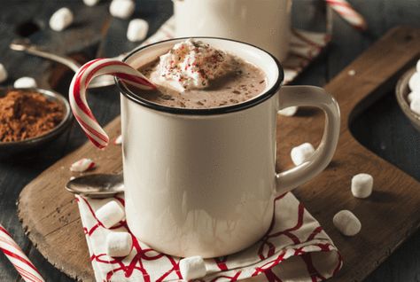 This bone broth peppermint mocha is dairy-free and made with nutrient-dense bone broth and mushroom coffee. This is the holiday mocha of your dreams! Peppermint Whipped Cream, Peppermint Hot Cocoa, Peppermint Hot Chocolate, Peppermint Sticks, Homemade Hot Chocolate, Chocolate Caliente, Peppermint Mocha, Blender Recipes, Hot Chocolate Recipes