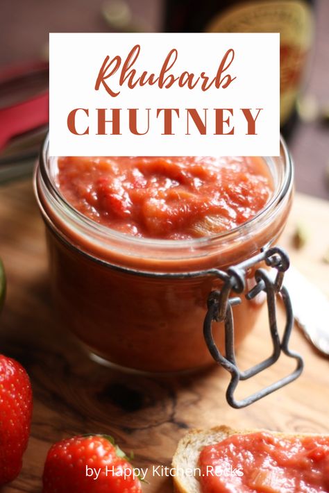 Spicy Rhubarb Chutney, Savoury Rhubarb Recipes, Rhubarb Relish Recipe, Rhubarb Savory Recipes, Rhubarb Chutney Recipes, Savory Rhubarb Recipes, Rhubarb Relish, Recipes Rhubarb, Vegetarian Low Carb