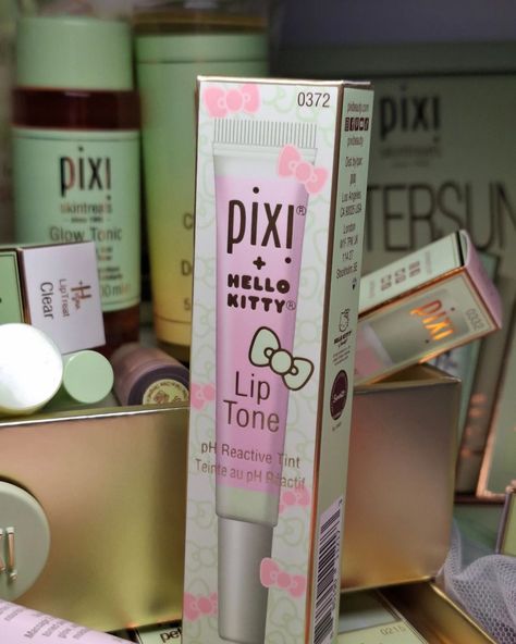 Pixi x Hello Kitty 💖 #pixibeauty #pixiglow #pixi #pixibypetra Hello Kitty X Pixi, Pixi Lip Gloss, Pixi Correction Concentrate, Pixi Makeup Products Hello Kitty, Pixi Glow Mist, Glow Tonic, Pixi Beauty, Hello Kitty, Kitty