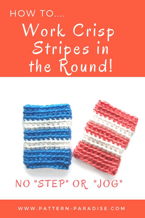 Tutorial: Crisp Stripes In The Round | Pattern Paradise Free Crochet Tutorials, Crochet Cozies, Change Colors In Crochet, Crochet Hack, Crochet Eyes, Tutorial Ideas, Amigurumi Tutorial, Crochet Tutorials, Crochet Rose