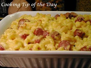 Cooking Tip of the Day: Recipe: Hot Dog Mac and Cheese Hot Dog Mac And Cheese, Mac N Cheese Crockpot, Hot Dog Pasta, Hot Dog Casserole, Easy Mac N Cheese Recipe, Mac And Cheese Casserole, Baked Mac And Cheese Recipe, Boxed Mac And Cheese, Easy Mac And Cheese