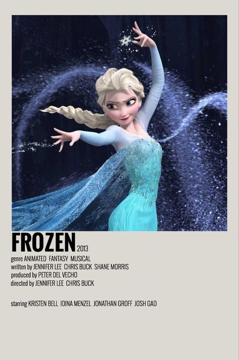 Best Movie Posters Design, Movie Poster Disney, Jack Frost Movie Poster, Disney Princess Movie Posters, Frozen Minimalist Poster, Disney Frozen Poster, Animation Poster, Frozen Poster, Album Prints