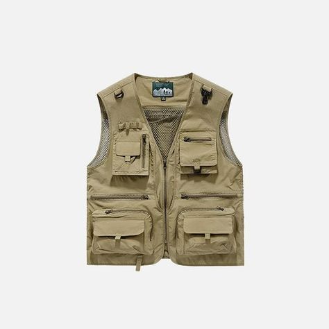 The quality is not what I expected Grunge 2000s Fashion, Streetwear Asian, Underground Clothing, Safari Outfits, 90s Y2k Fashion, Asian Streetwear, Fashion Vest, Cargo Vest, Streetwear Essentials