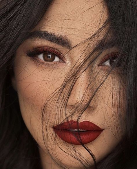 Red Lipstick, Long Hair, A Woman, Makeup, Red, Hair, On Instagram, Instagram, Black