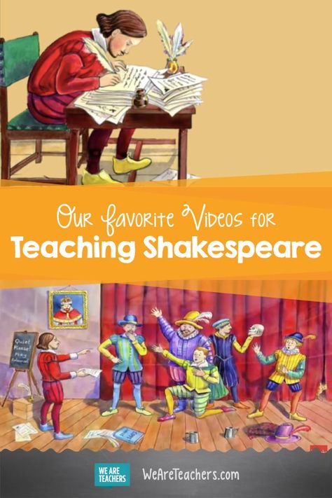 Our Favorite Videos for Teaching Shakespeare. Our favorite Shakespeare videos for the classroom. Check out this list of resources about his plays, poems, life, and more. #youtubevideos #middleschool #highschool Teaching Hamlet, Theatre Education, Drama Education, Teaching Shakespeare, English Lesson Plans, Teaching Secondary, British Literature, Teaching Literature, Teachers Toolbox