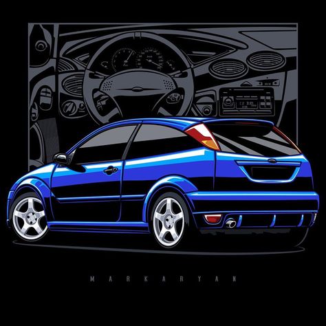 Oleg Markaryan on Instagram: “Ford Focus RS mk1. T-shirts, covers, stickers, posters - already available on #redbubble. Link in profile. Order illustration of your car!…” Oleg Markaryan, Order Illustration, Ford Fiesta St, Ford Focus Rs, Focus Rs, Iphone Wallpaper Hipster, Mitsubishi Evo, Ford Focus 1, Ford Classic Cars