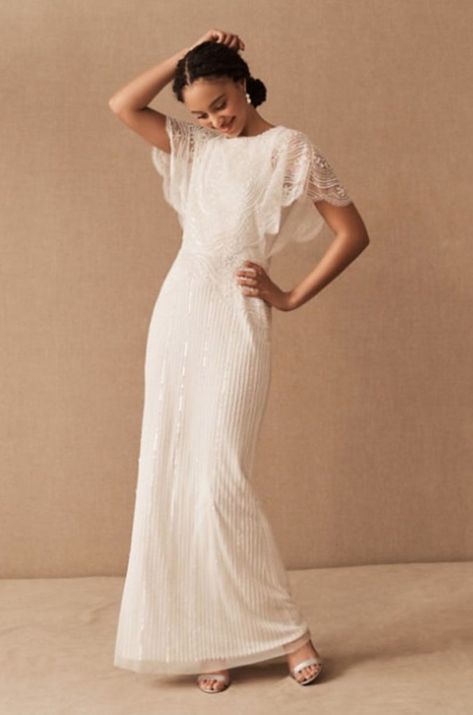 Just because you are an older bride doesn’t mean you have to skimp on your wedding dress style. Many wedding dresses are designed with the older woman in mind without compromising on trends. Bhldn Wedding, Short Sleeve Wedding Dress, Anthropologie Wedding, Modest Wedding, Brides Wedding Dress, Wedding Dress Sleeves, Modest Wedding Dresses, Wedding Dresses Romantic, Casual Wedding