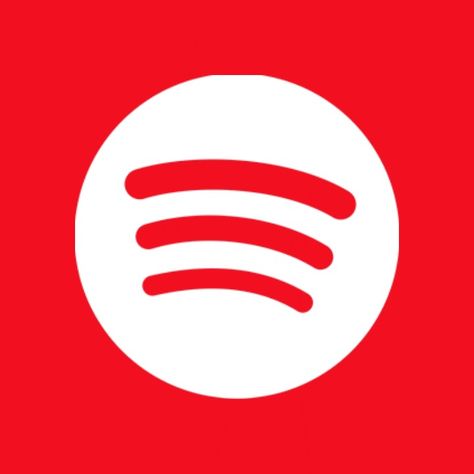 Red Spotify Icon, Red Spotify, Plakat Design Inspiration, Spotify Logo, Spotify Icon, Icon Covers, Rainbow Order, Red Icons:), Iphone App Design