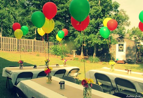 Beatrice Banks: Backyard Party Rasta Wedding, Backyard Party Ideas, Rasta Party, Jamaican Party, Caribbean Party, Backyard Graduation Party, Outdoor Graduation Parties, Outdoor Graduation, Graduation Party Ideas