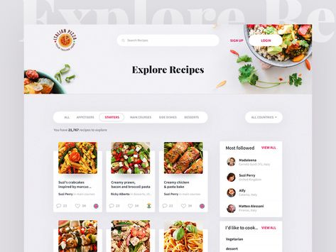 filters + small cards Food Website Design, Desain Ux, Food Web Design, Recipe Web, Card Ui, Illustrator Design Tutorial, Ui Design Website, Ux Design Inspiration, Webpage Design