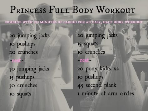 Easy and Quick Full Body Workout: Princess Method (no equipment required) Workout Princess, Princess Workout, Angel Workout, Quick Full Body Workout, Quick Full Body, Teen Workout Plan, Calorie Workout, Flexibility Dance, Hour Workout