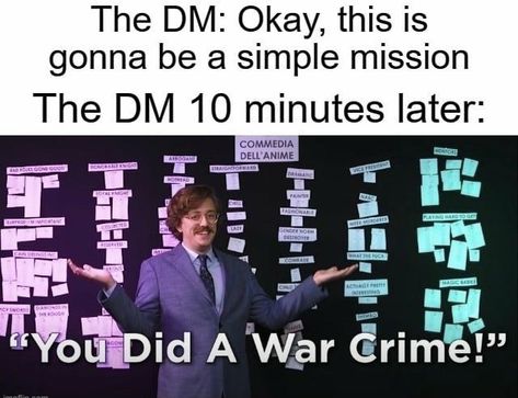 Dnd Party Meeting Ideas, Dnd Board, Curse Of Strahd, Dnd Things, D D Funny, Dnd Memes, Dungeons And Dragons Memes, Dungeon Master's Guide, Dragon Memes