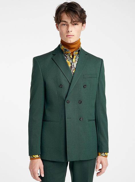 Slim Fit Jackets, Stylish Outfit, Double Breasted Jacket, Bottle Green, Business Look, Double Breasted Suit Jacket, Double Breasted, Stylish Outfits, Blazer Jacket