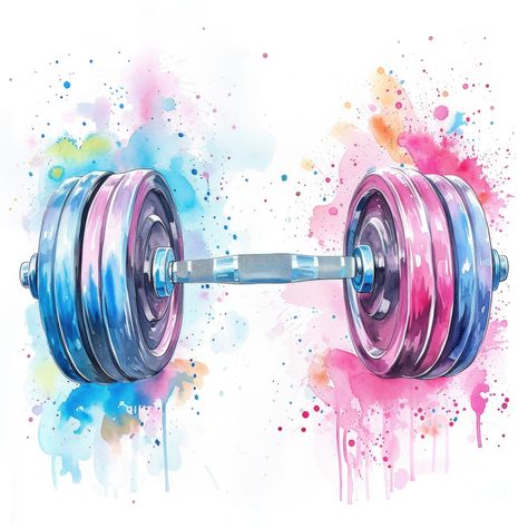 Barbell Clipart: Fitness and Crossfit Inspired, Weightlifting Gym Graphics, Sublimation Digital Download - Etsy Stationery Logo, Impressionistic Art, Digital Banners, Theme Activity, Paper Fabric, Impressionist Art, Sports Theme, Wedding Planners, Cards Wedding