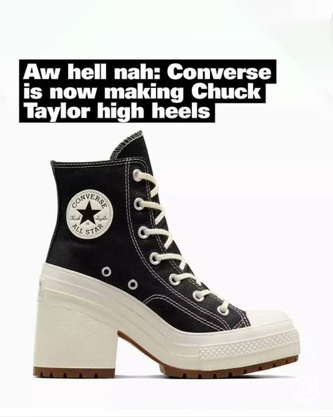 Converse High Heels, Heels Outfits, Chuck 70, Design Lab, Converse Chuck Taylor High, Converse High, Converse All Star, Chuck Taylors, High Heel