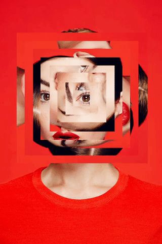 red digital art GIF by Lvstvcrv Collage Motion, Red Digital Art, Fisheye Photography, Video Collage, Face Collage, Digital Collage Art, Glitch Art, Art Party, Art Portrait