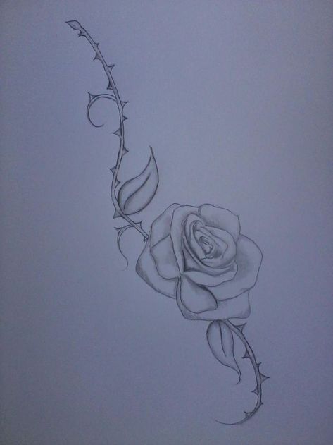 Roses With Thorns Drawing, Rose Vine Finger Tattoo, Rose Thorn Drawing, Intricate Rose Tattoo, How To Draw Thorns, Rose Thorns Drawing, Flower With Thorns Tattoo, Rose Vine Tattoos For Women, Roses With Thorns Tattoo