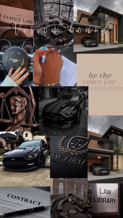 Vision board, law, mustang gt 500 Vision Board Pictures Lawyer, 2024 Vision Board Lawyer, Wallpaper For Future Lawyer, Paralegal Wallpaper, Real Estate Lawyer Aesthetic, Lawyer Vision Board Wallpaper, Vision Board Ideas Lawyer, Lawyer Collage Wallpaper, Law Vision Board Wallpaper