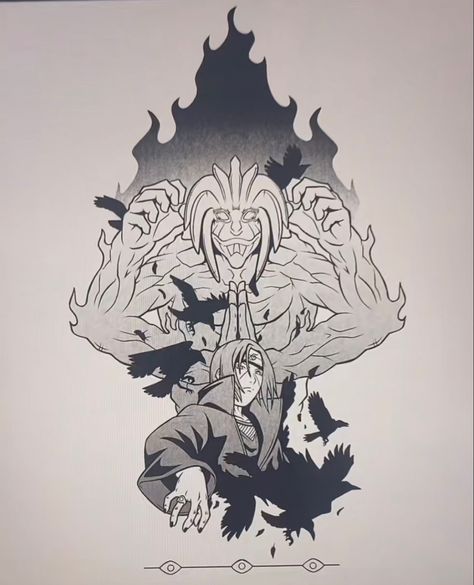 Susanoo Tattoo, Streetwear Designs, Anime Designs, Naruto Tattoo, Tattoo Design Book, Anime Akatsuki, Anime Tattoos, Naruto Art, Anime Character Drawing