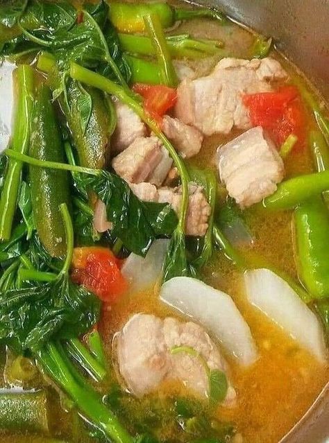 Food is life Sinigang Aesthetic, Filipino Healthy Food, Ulam Pinoy Filipino Recipes, Pork Sinigang Recipe, Filipino Ulam, Sinigang Recipe, Pork Sinigang, Best Beef Stew Recipe, Easy Filipino Recipes