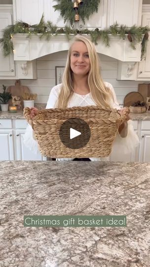 1.6M views · 8.2K reactions | Christmas gift basket idea! I love giving gift baskets for Christmas because you can cus | Morgan Winton | Morgan Winton · Original audio Basket Christmas Decorations, Wicker Basket Christmas Decor, Household Gift Basket Ideas, Family Christmas Basket Ideas, Christmas Gift Basket Ideas For Families, Christmas Basket Gift Ideas Family, Christmas Gift Basket Ideas For Women, Holiday Basket Ideas, Cute Basket Ideas