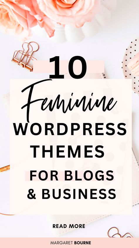 Have a blog or business and need a gorgeous feminine WordPress theme for it? Discover 10 gorgeous themes - from business themes, to feminine WordPress blog themes that are perfect for new and growing bloggers. Blog Fonts Wordpress, Free Website Templates Wordpress Theme, Wordpress Blog Design, Business Theme, Blog Font, Blog Post Topics, Feminine Wordpress Theme, Blog Themes Wordpress, Font Combinations