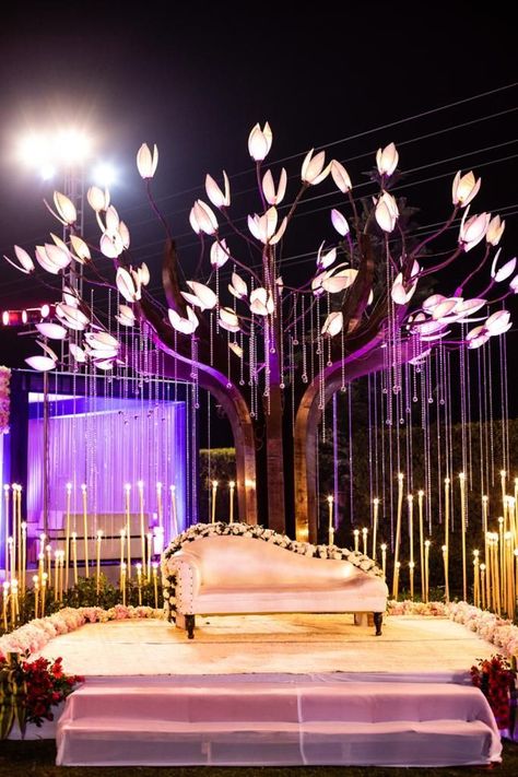 Simple Sangeet Decoration, Sangeet Decoration Ideas, Sangeet Decoration, Creative Decoration Ideas, Engagement Stage Decoration, Floral Backdrops, Sangeet Decor, Reception Stage Decor, Sangeet Ceremony