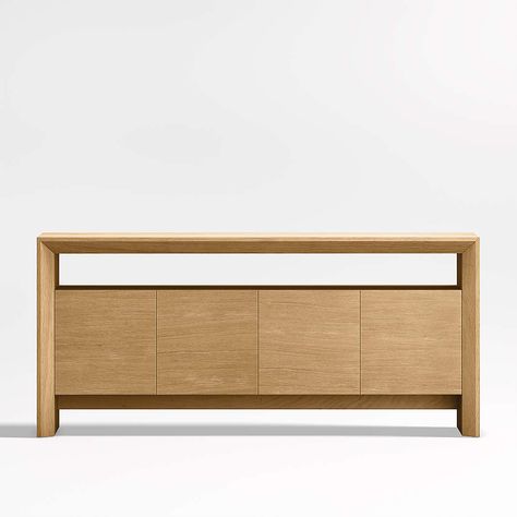 Baja Modular Storage Collection | Crate & Barrel Charcoal Sideboard, White Oak Sideboard, Foyer Furniture, Modern Media Console, C Table, White Oak Wood, Crate Barrel, Oak Sideboard, Modular Storage