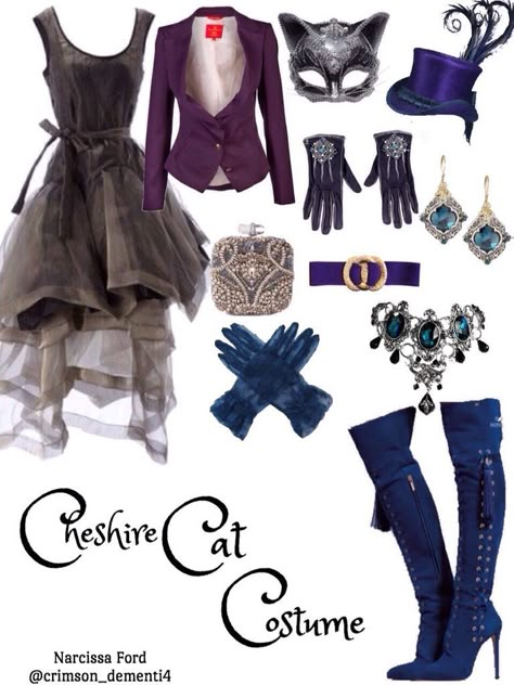 Chesire Cat Inspired Outfit, Cheshire Cat Outfits, Alice In Wonderland Costume Ideas Diy Cheshire Cat, Cheshire Cat Outfit Aesthetic, The Cheshire Cat Costume, Chesire Cat Outfits, Chesire Cat Halloween Costumes, Cheshire Cat Costume Ideas, Alice In Wonderland Masquerade