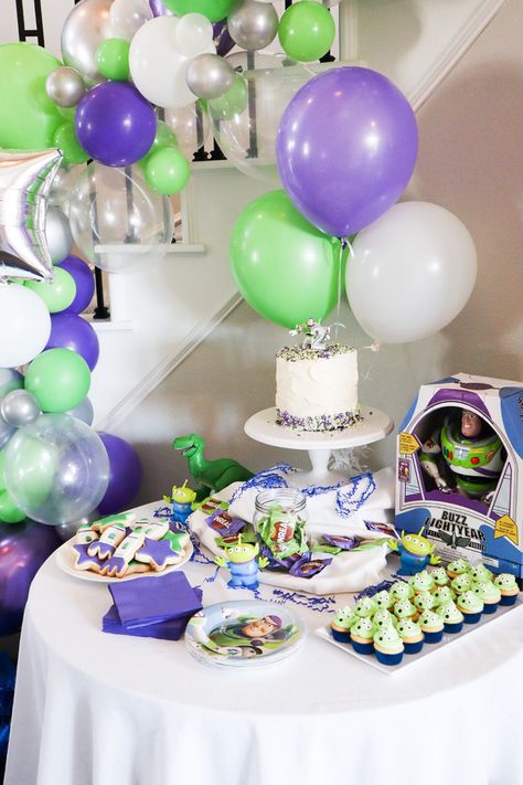 Buzz Light Year 3rd Birthday Party, Neutral Buzz Lightyear Party, Three Year Old Buzz Lightyear Party, Buzzlighter Birthday Party, Two Year Old Buzz Lightyear Party, Buzz Lightyear Themed Birthday Party, Buzz Lightyear 1st Birthday Party, 3rd Birthday Buzz Lightyear, Buzz 2nd Birthday