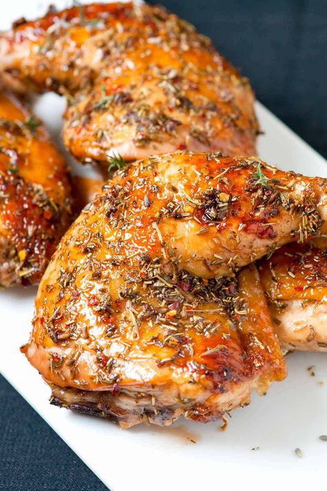 Roasted Lavender Honey Glazed Chicken Recipe Lavender Chicken, Honey Chicken Recipe, Honey Glazed Chicken, Lavender Recipes, Honey Glazed, Lavender Honey, Glazed Chicken, Honey Chicken, Honey Roasted