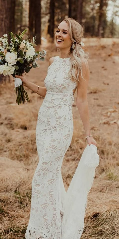 Halter Wedding, Halter Wedding Dress, Boho Wedding Dresses, Lace Bridesmaids, Country Wedding Dresses, Grace Loves Lace, Lace Bridesmaid Dresses, Dress Chiffon, Wedding Dress Trends