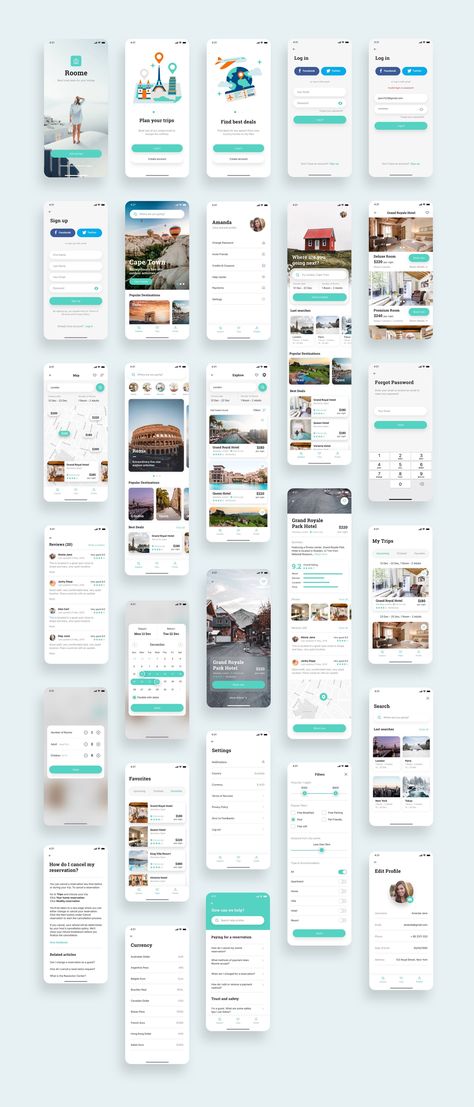 App Mobile Design, Application Ui Design, Design Portfolio Layout, Desain Ux, Hotel App, Hotel Booking App, Interaktives Design, Ux Design Mobile, Sejarah Asia