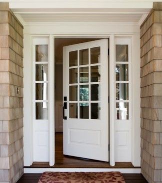 Fiberglass Double Entry Doors, Entry Door Styles, Replacing Front Door, Exterior Door Colors, Fiberglass Front Door, Entry Doors With Glass, Wooden Front Doors, Property Design, Fiberglass Door