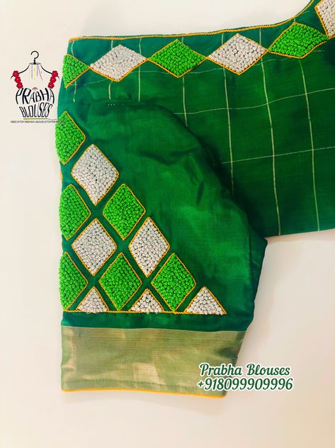 Hand Embroidery Blouse Neck Designs, Saree Kuchu Designs, Hand Work Design, Aari Designs, Aari Blouse, Hand Beaded Embroidery, Hand Embroidery Dress, Cutwork Blouse Designs, Simple Embroidery Designs