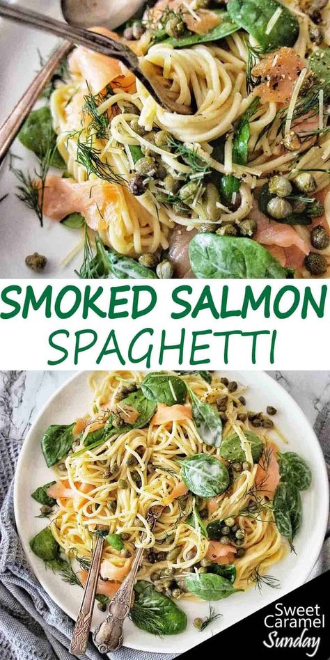 Dishes With Smoked Salmon, Smoked Salmon Cottage Cheese, Recipe With Smoked Salmon, What To Do With Smoked Salmon, Smoked Salmon Dinner Ideas, Smoked Salmon Recipes Dinners, Creamy Spaghetti Sauce, Pasta Rasta, Smoked Pasta