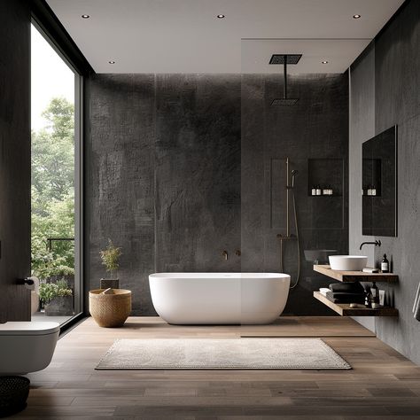 Bathrooms Luxury Modern, Spa Bathrooms, Bathroom Moodboard, Bathroom Japandi, Home Spa Room, Elegant Bathroom Design, Bathrooms Luxury, Modern Luxury Bathroom, Modern Style Bathroom