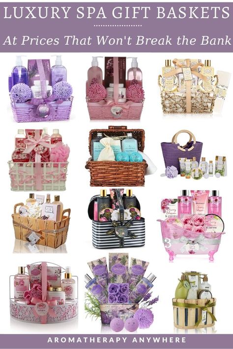 Luxury spa gift baskets made great gifts for just about any ocassion. The best part? You can find some gorgeous gift baskets that surprisingly low prices. Luxury Gift Baskets For Women, Home Spa Gift Basket Ideas, Gift Basket Arrangements Ideas, Spa Baskets Gift Ideas, Spa Basket Ideas, Luxury Gift Baskets, Spa Gift Baskets, Luxury Gift Basket, Luxury Gift Boxes