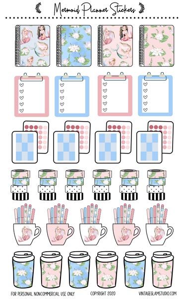 Planner Covers Diy, Pretty Planner Printables, Happy Planner Free Printable, Erin Condren Stickers, Free Printable Planner Stickers, Happy Planner Layout, Free Planner Stickers, Free Printable Stickers, Planner Covers