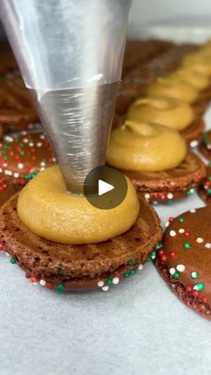 539K views · 434 reactions | 😱 Nationwide Macarons Delivery Anyone? 😱 | 😱Get Gingerbread macarons delivered nationwide! 🍪Luscious gingerbread ganache 🔥 Crunchy gingerbread crumble 🎄Ginger-colored shells dusted with sparkly... | By Ma-Ka-Rohn | Facebook Gingerbread Ganache, Gingerbread Crumble, Gingerbread Macarons, Macarons, Gingerbread, Ginger, Shells, Color