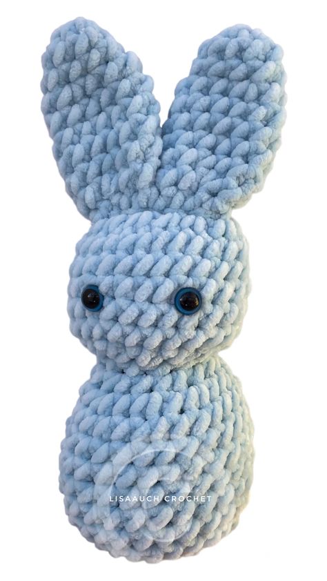 peep bunny free crochet pattern Peep Bunny Crochet Pattern, Free Crochet Peeps Pattern, Peep Crochet Pattern Free, Crochet Peeps Bunny Free Pattern, Crochet Peeps Pattern, Easter Crochet Patterns Free Easy, Crochet Peeps, Quick And Easy Amigurumi, Crochet Peep