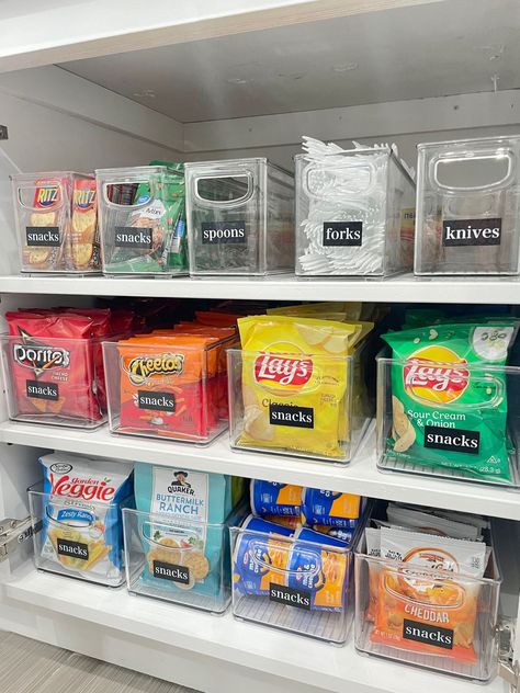 The Home Edit Open Front Bin, 10” … curated on LTK Snack Organization, Pantry Organization Hacks, Organizing Small Home, Diy Pantry Organization, Kitchen Cupboard Organization, Bulk Buying, Snack Organizer, Pantry Room, Food Pantry Organizing