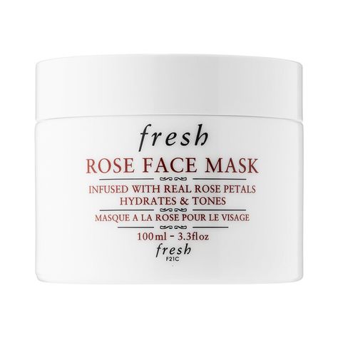 Rose Face Mask - fresh | Sephora Fresh Rose Face Mask, Rose Mask, Rose Face Mask, Rose Face, Real Rose Petals, Trendy Face Masks, Sephora Beauty, Real Rose, Gel Mask